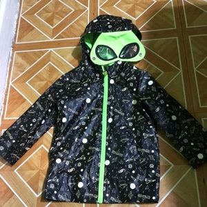 Toddler rain coat with face cover